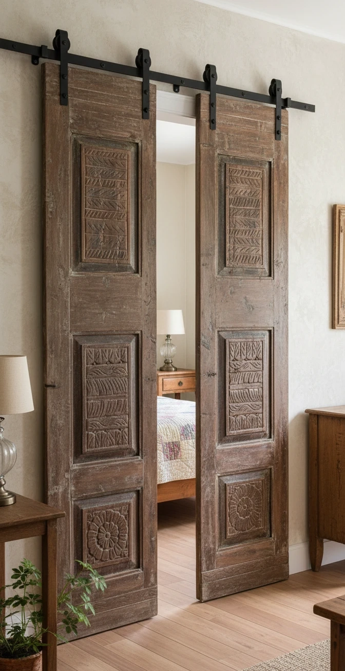 Antique Indo-Spanish Teak Doors:Rustic Elegance for Your Home