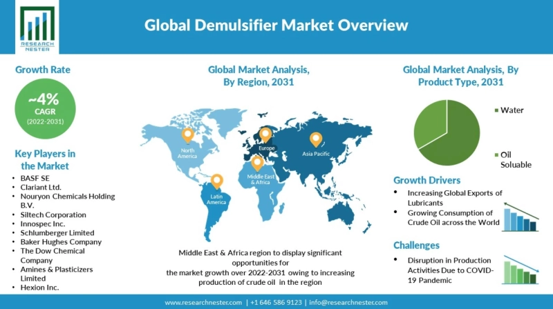Demulsifier Market Size and Share Analysis by Top Companies 2035