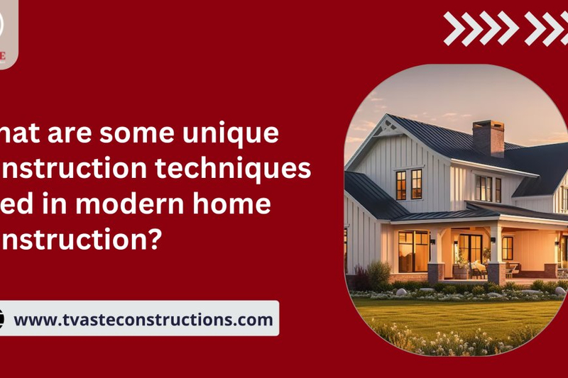 What are some unique construction techniques used in modern home construction?