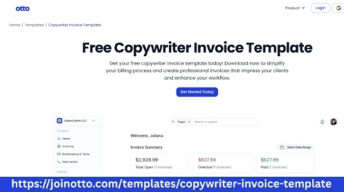 Quick Copywriter Invoice Template for Simple Invoicing