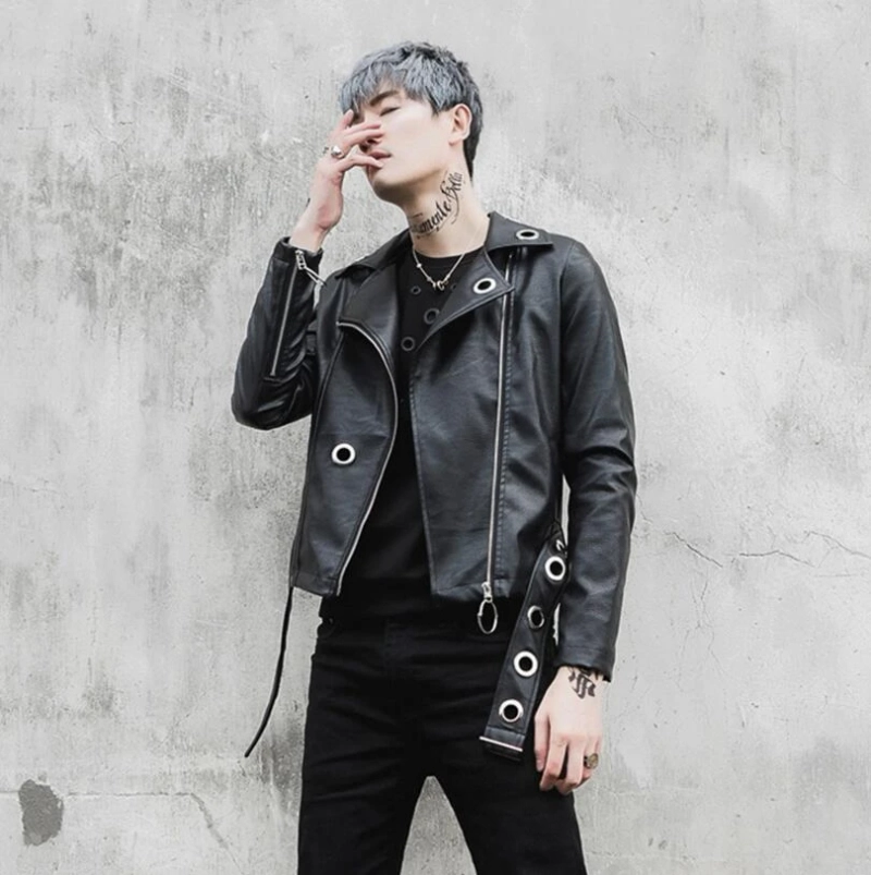 What are the latest trends in men's leather jackets this season and how do they differ from previous years?