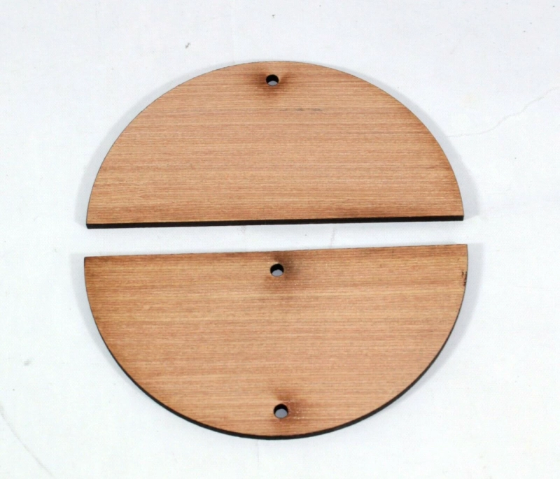 Bee Beautiful Plywood Semi circle with Holes for Hanging