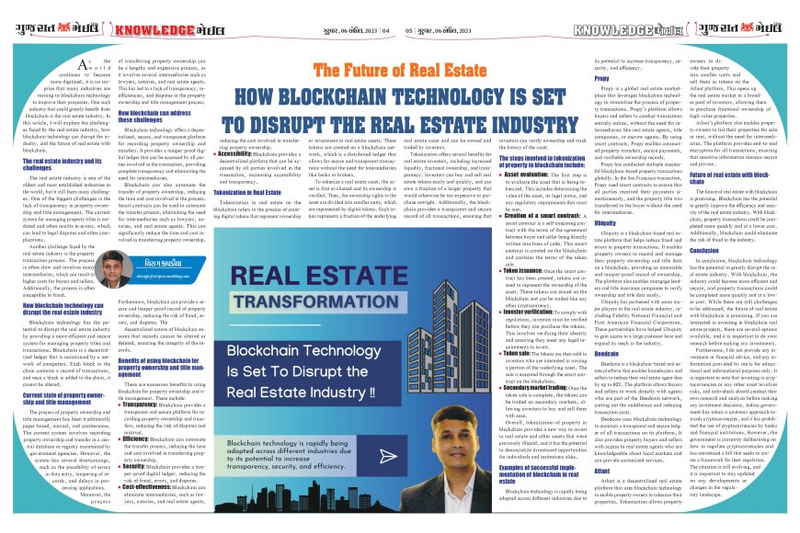 The Future of Real Estate: How Blockchain Technology Is Set To Disrupt the Industry