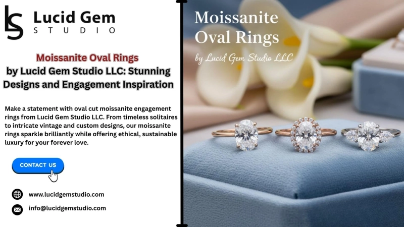 Moissanite Oval Rings by Lucid Gem Studio LLC: Stunning Designs and Engagement Inspiration