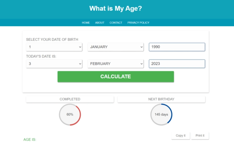 What is a Best Age Calculator Website in 2023
