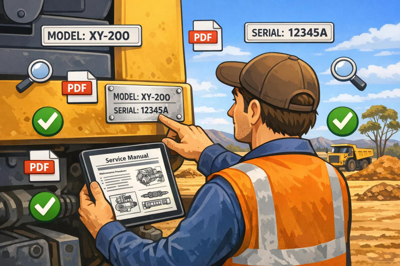 How to Find Heavy Equipment Manuals Using Model and Serial Numbers (Australia Guide)