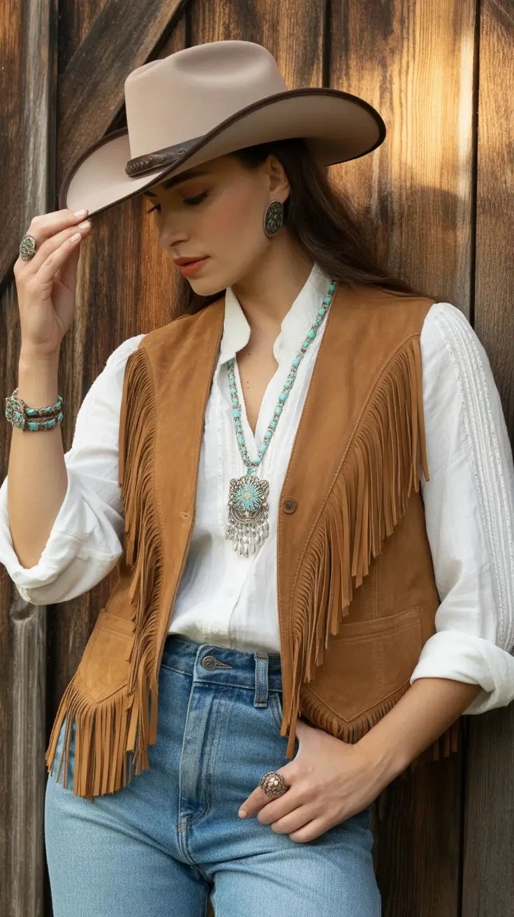 Cowgirl Charm: Trendy Cowboy Vests for Women You’ll Love