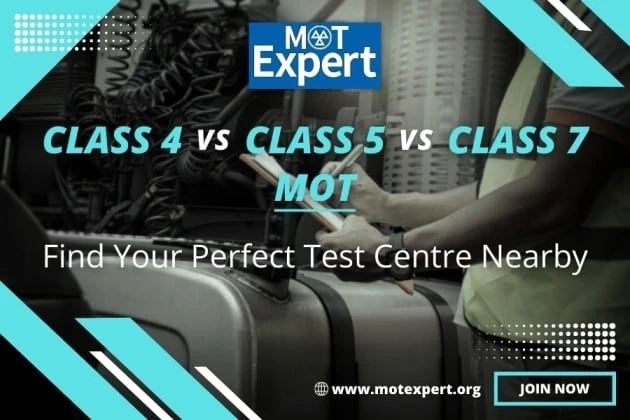 Class 4 vs. Class 5 vs. Class 7 MOT: Find Your Perfect Test Centre Nearby