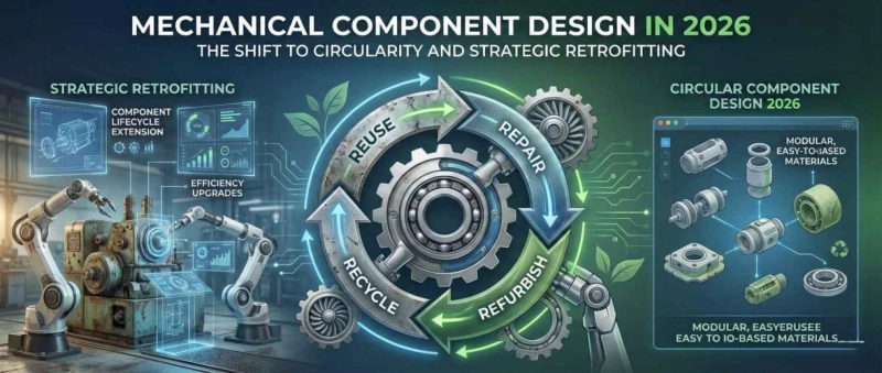 Mechanical Component Design in 2026: The Shift to Circularity and Strategic Retrofitting
