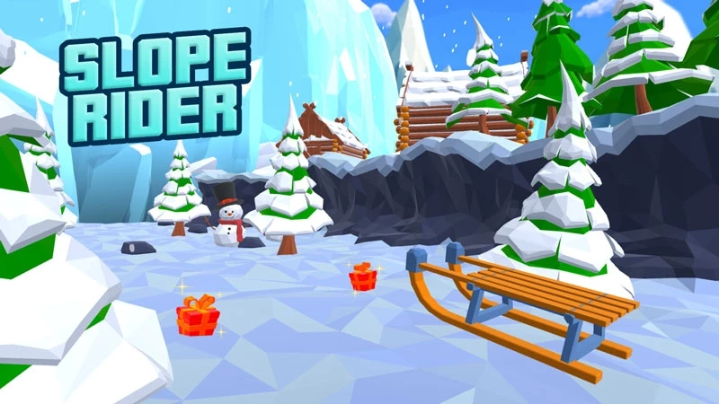 Racing the Mountain in Slope Rider