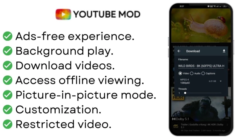 Download YouTube Mod APK Latest Version 25.00 (2024): Unlock Premium Features and Ad-Free Experience