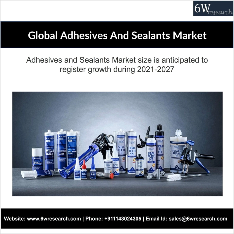 Global Adhesives and Sealants Market (2021-2027) | Size, Share & 6wresearch