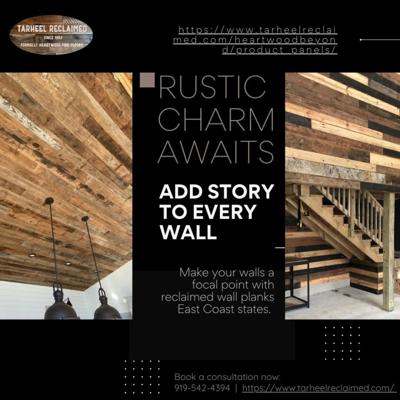 Character-Rich Reclaimed Wood Panels and Ceilings for Moncure, NC