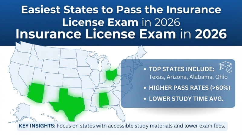 Easiest vs. Hardest States to Pass the Insurance Licensing Exam in 2026