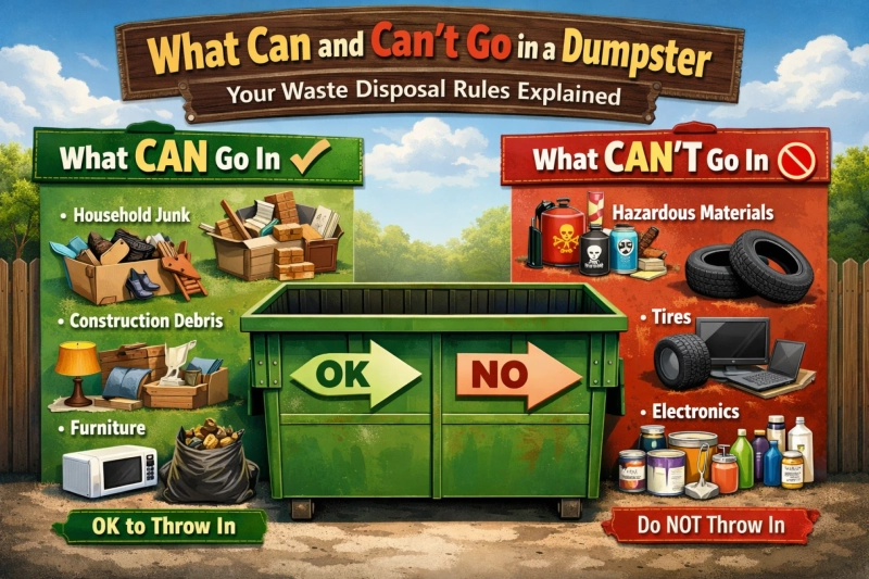 What Can and Can’t Go in a Dumpster: Your Waste Disposal Rules Explained