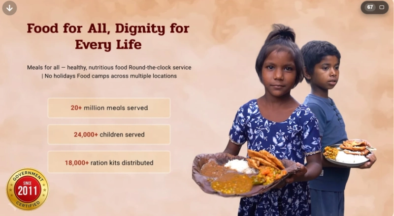 Food Distribution at Krishnayan — Feeding the Hungry with Love and Dignity