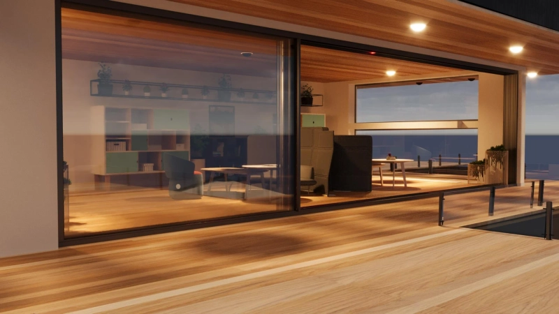 Panoramic Sliding Doors That Blur Boundaries – Installed by Doorman System in UAE