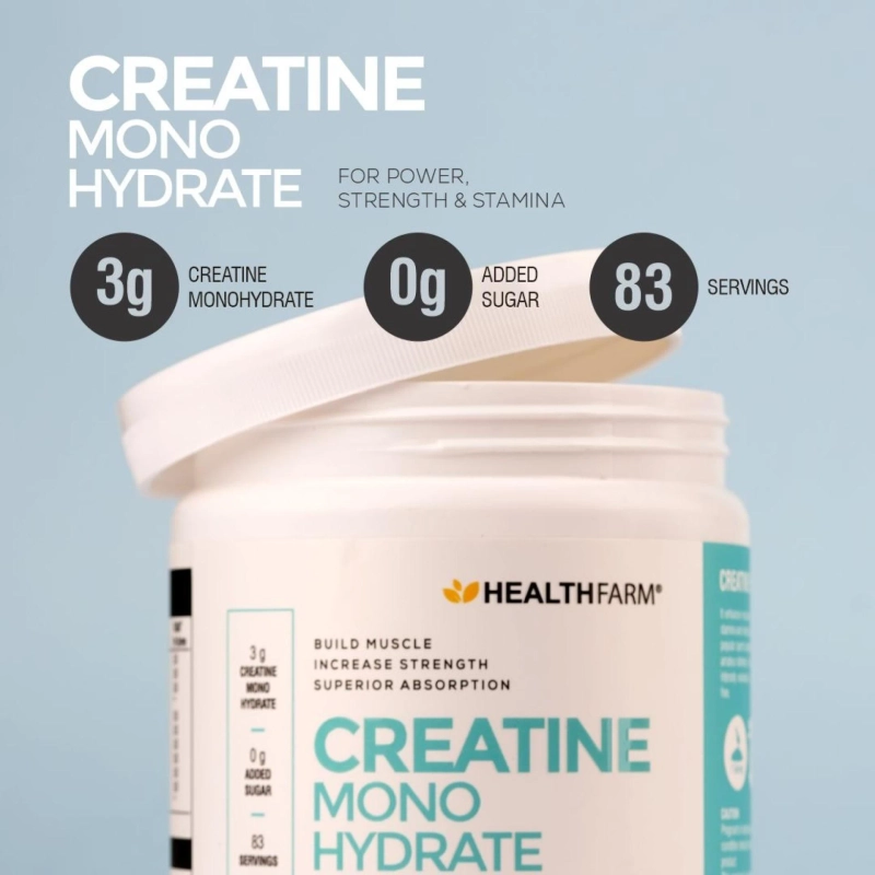 Healthfarm Muscle Creatine Monohydrate (250g) - Buy Online at Best Price