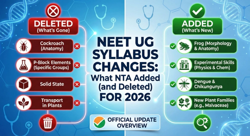 NEET UG syllabus Changes: What NTA Added (and Deleted)