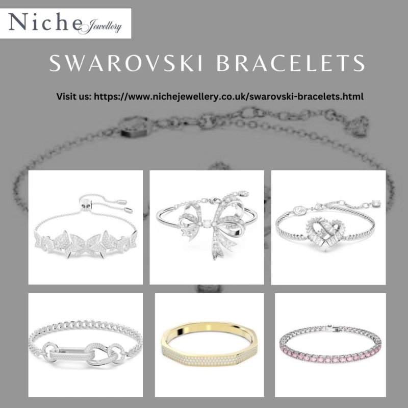 Buy swarovski heart bracelets online from Niche Jewellery in the UK