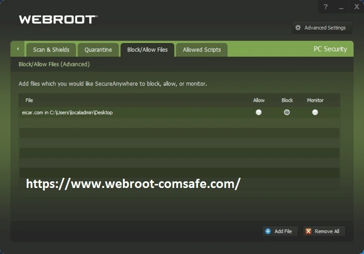 How to Manage File Detection in Webroot?