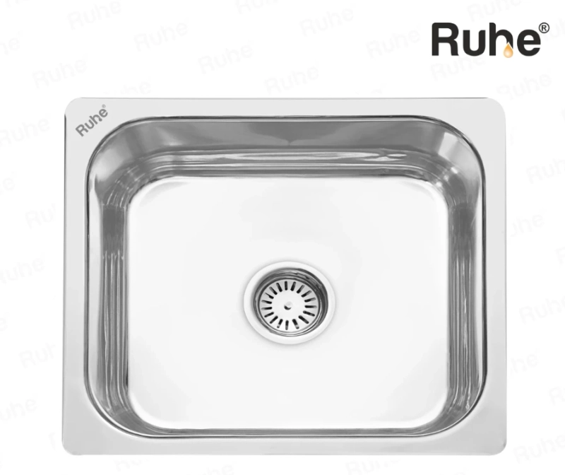 RUHE Square Single Bowl Stainless Steel Kitchen Sink