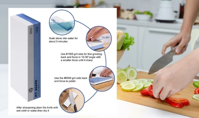 How do you use a knife sharpening kit?