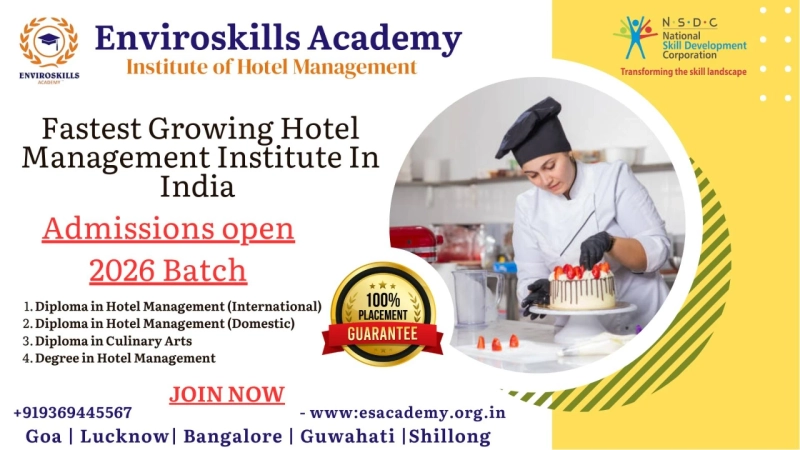 Enroll now in the Best Hotel Management College in Lucknow - Enviroskills Academy