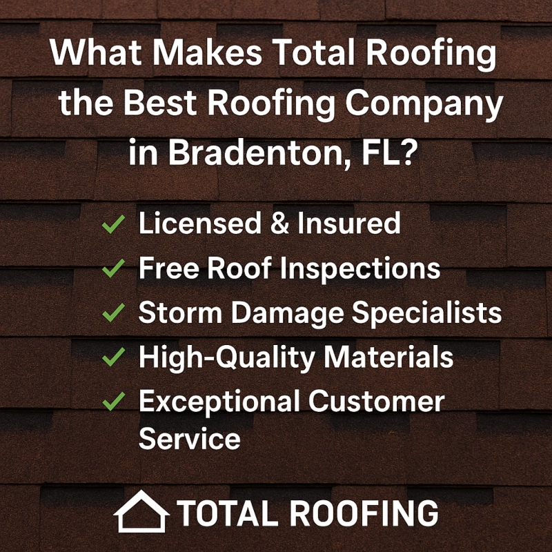 What Makes Total Roofing the Best Roofing Company in Bradenton, FL?