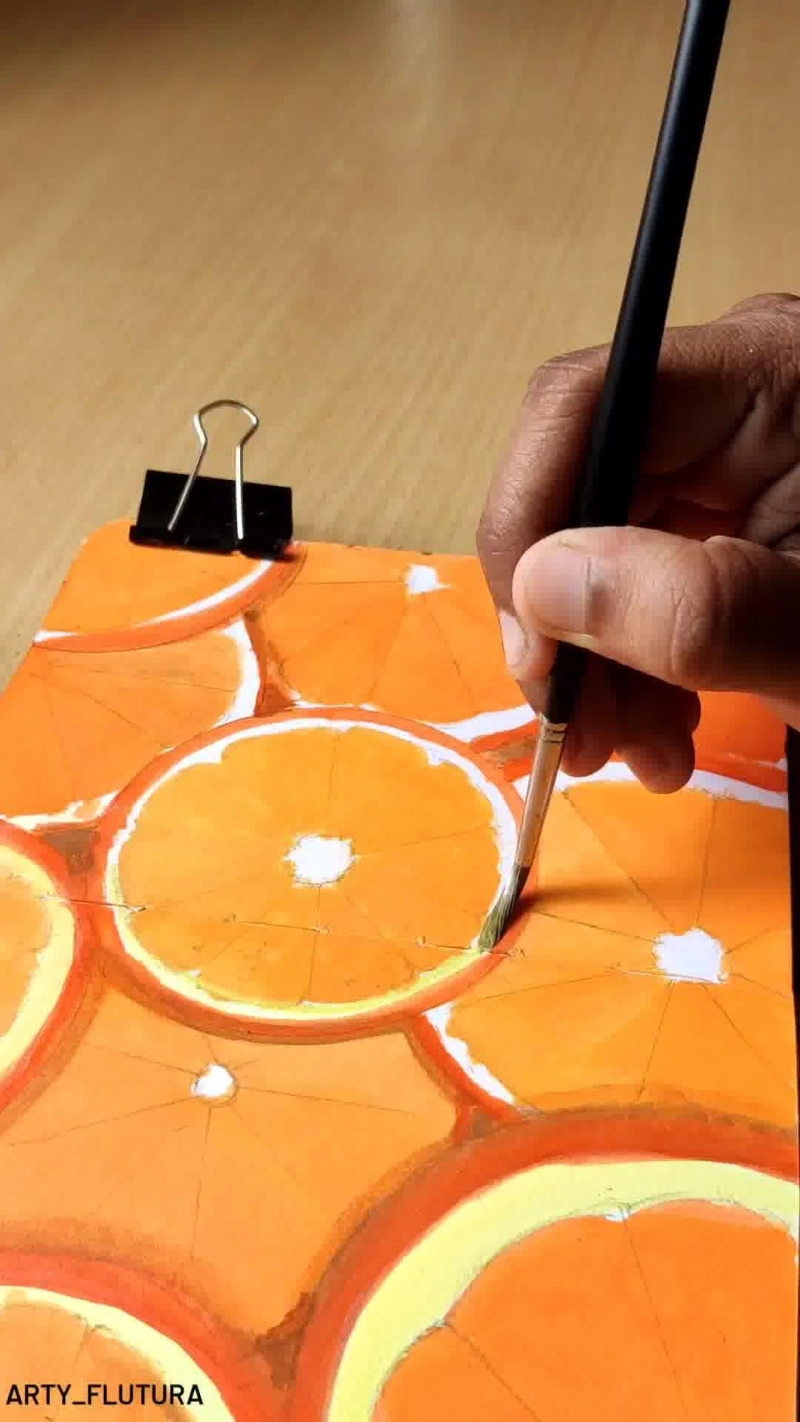 CITRUS PAINTING WITH MENORAH SKETCHBOOK