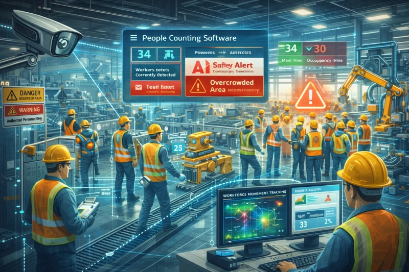 People Counting Software in Manufacturing: Safety & Workforce Optimization