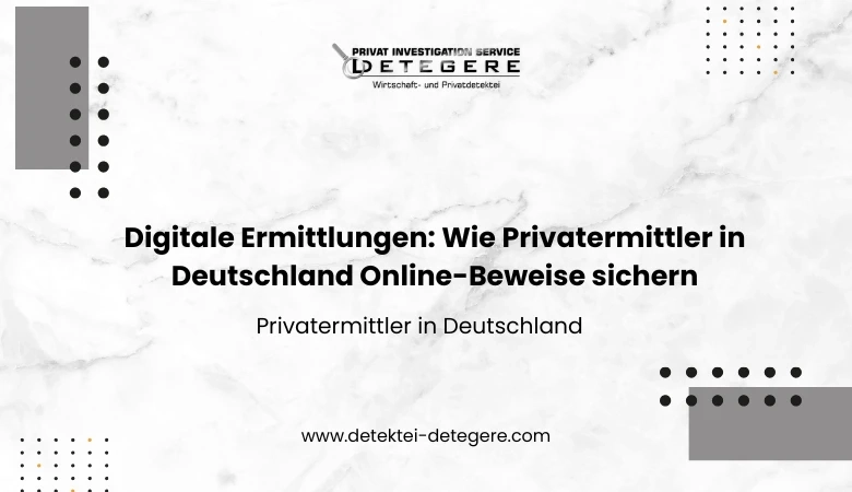 Digitale Ermittlungen: Wie Privatermittler in Deutschland Online-Beweise sichern