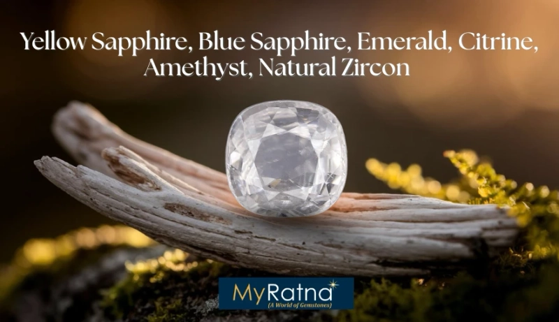 The Power of Gemstones: Yellow Sapphire, Blue Sapphire, Emerald, Citrine, Amethyst, Natural Zircon, and Gomed Stone