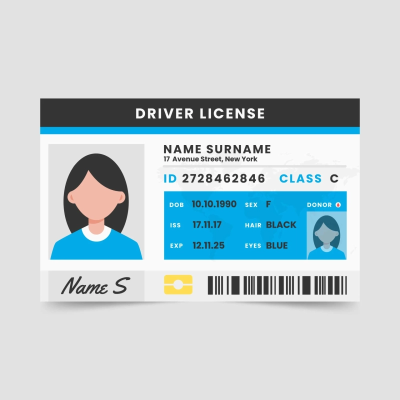 California Driver’s License Template – Editable & Realistic Design