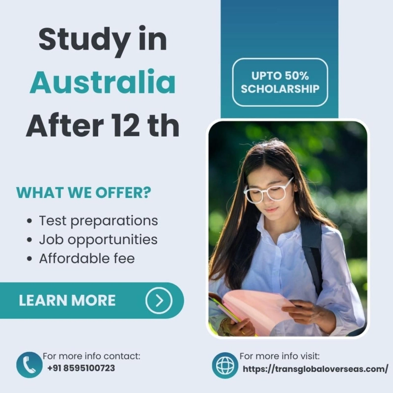 Study in Australia After 12th with Transglobal Overseas