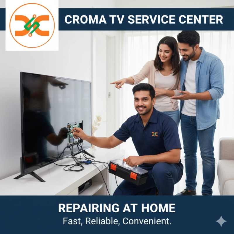 Does the Croma TV Service Center fix color banding issues on LED screens?