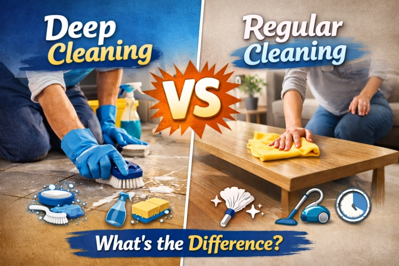 Home Deep Cleaning vs Regular Cleaning: What’s the Difference?