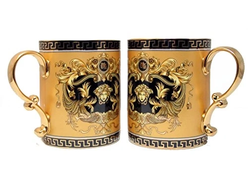 Experience Luxury: Versace Barocco Mosaic Cup and Saucer Set - Elevate Your Sip!