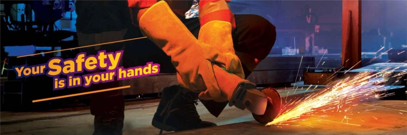 Oil & Sweat Resistant Mallcom Safety Gloves for Industrial Use