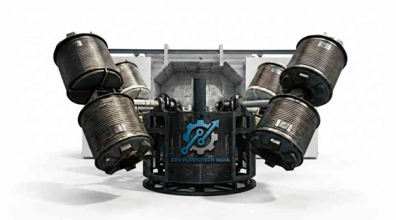 Four Bi Axial Machine for High-Efficiency Rotomoulding | Industrial Manufacturing Solutions