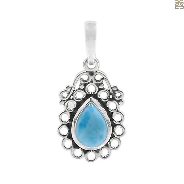 Larimar pendants are bold and elegant at the same time