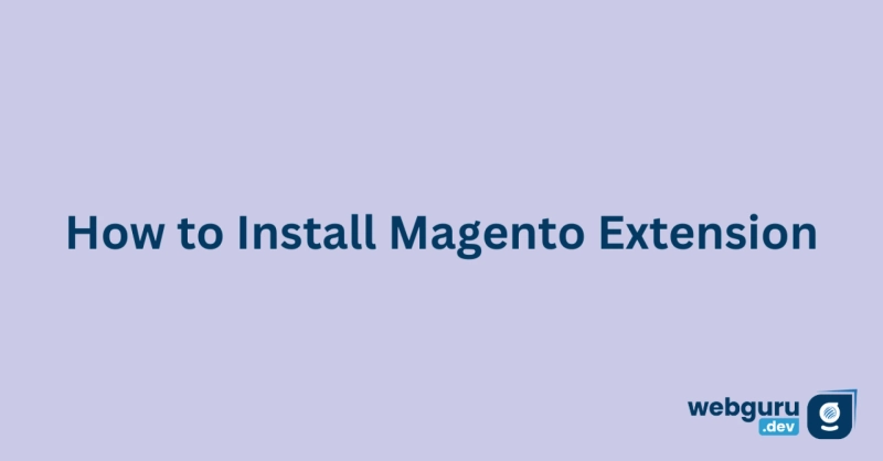 How to Install Magento Extension