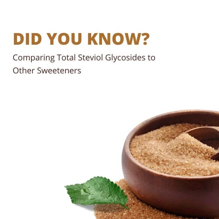 Comparing Total Steviol Glycosides to Other Sweeteners