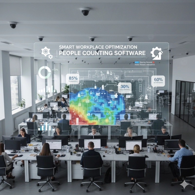 Smart Workplace Optimization: Using People Counting Software to Improve Space Utilization and Productivity