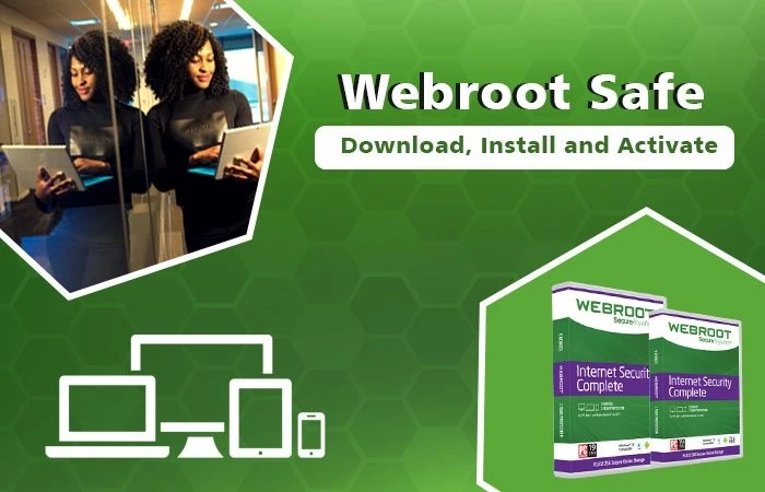 Webroot.com/safe - Login, Enter code - Download Webroot SecureAnywhere