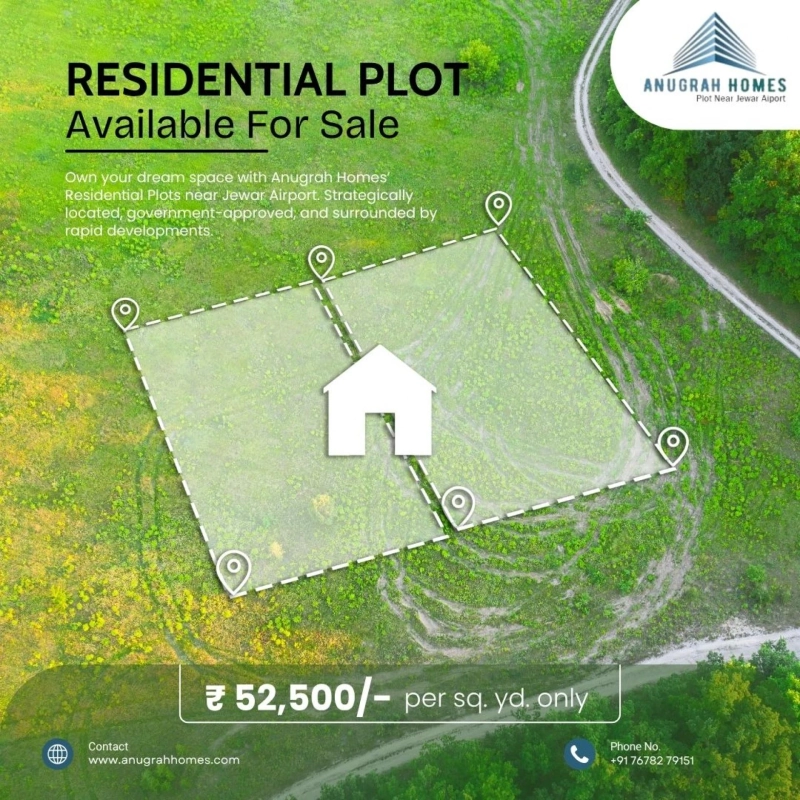 Legally Approved Plot for Sale Near Jewar Airport – Secure Your Future Investment with Anugrah Homes