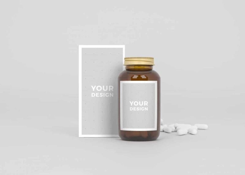 Medicine Bottle Mockup Free Download