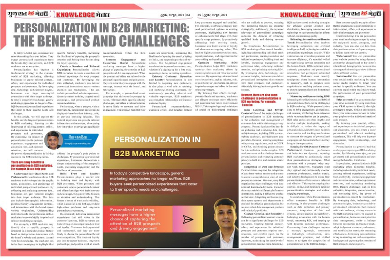 Personalization in B2B Marketing: The Benefits and Challenges