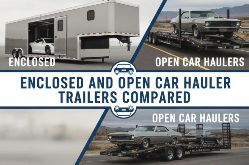 Enclosed and Open Car Hauler Trailers Compared