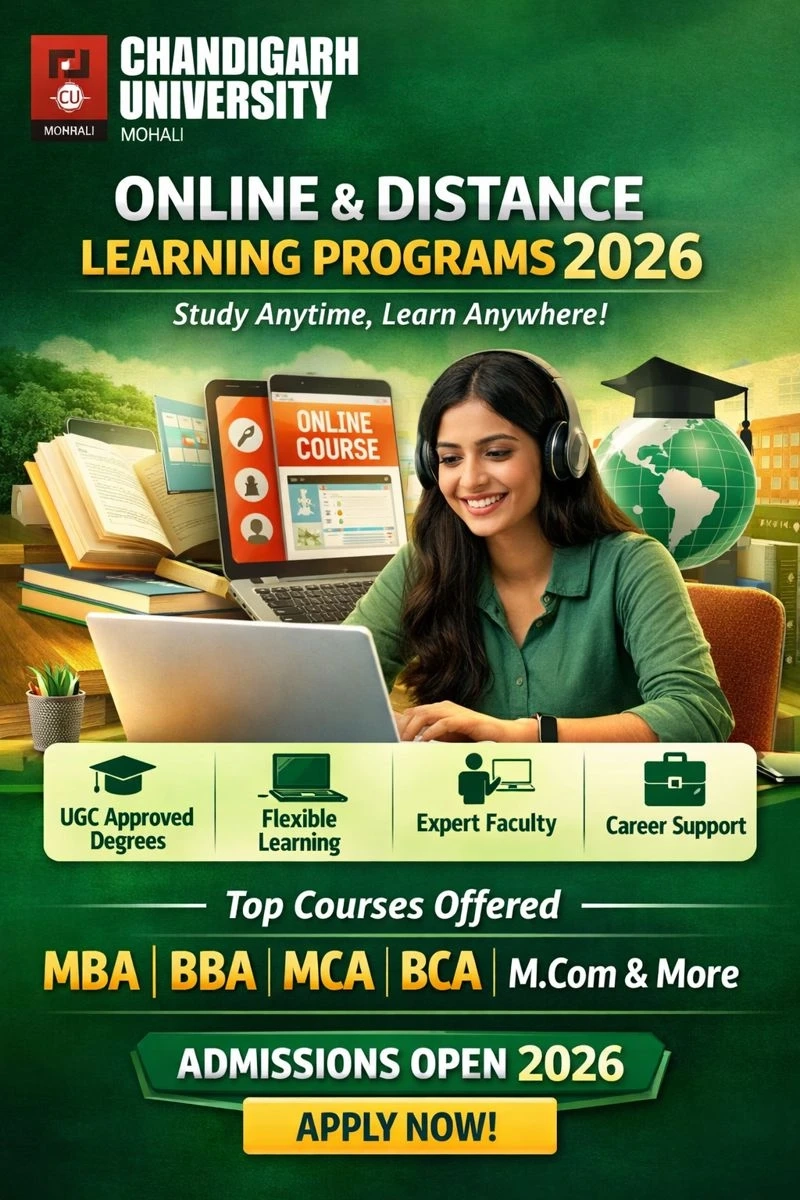 Best Online & Distance Learning Programs at Chandigarh University 2026